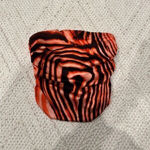 Superdown Zebra Print Red Top